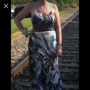 Printed prom dress